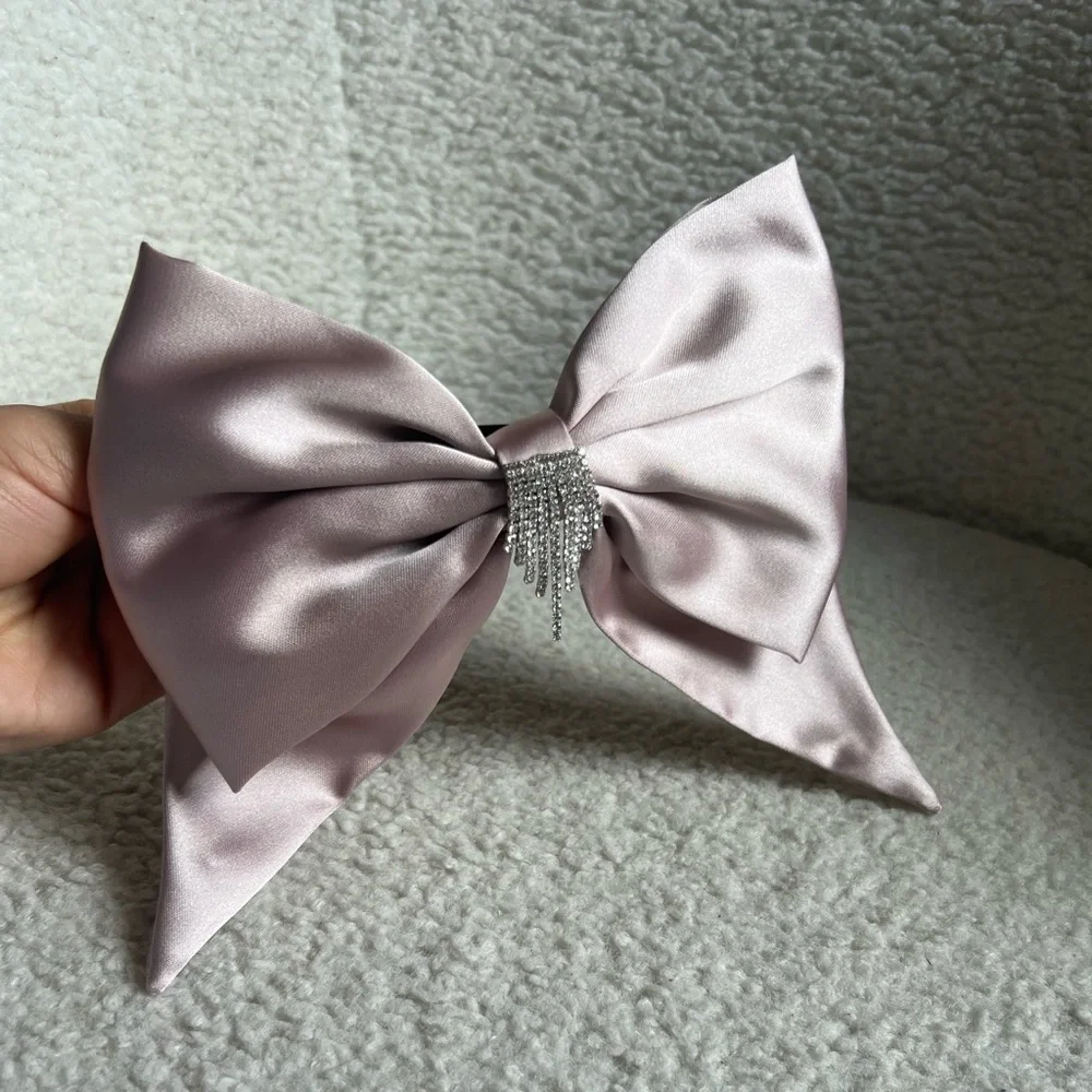 Cubic Zirconia Hair Bow Clip